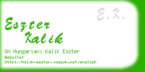 eszter kalik business card